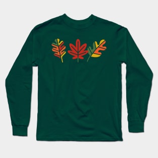 Colorful Autumn Leaves Long Sleeve T-Shirt